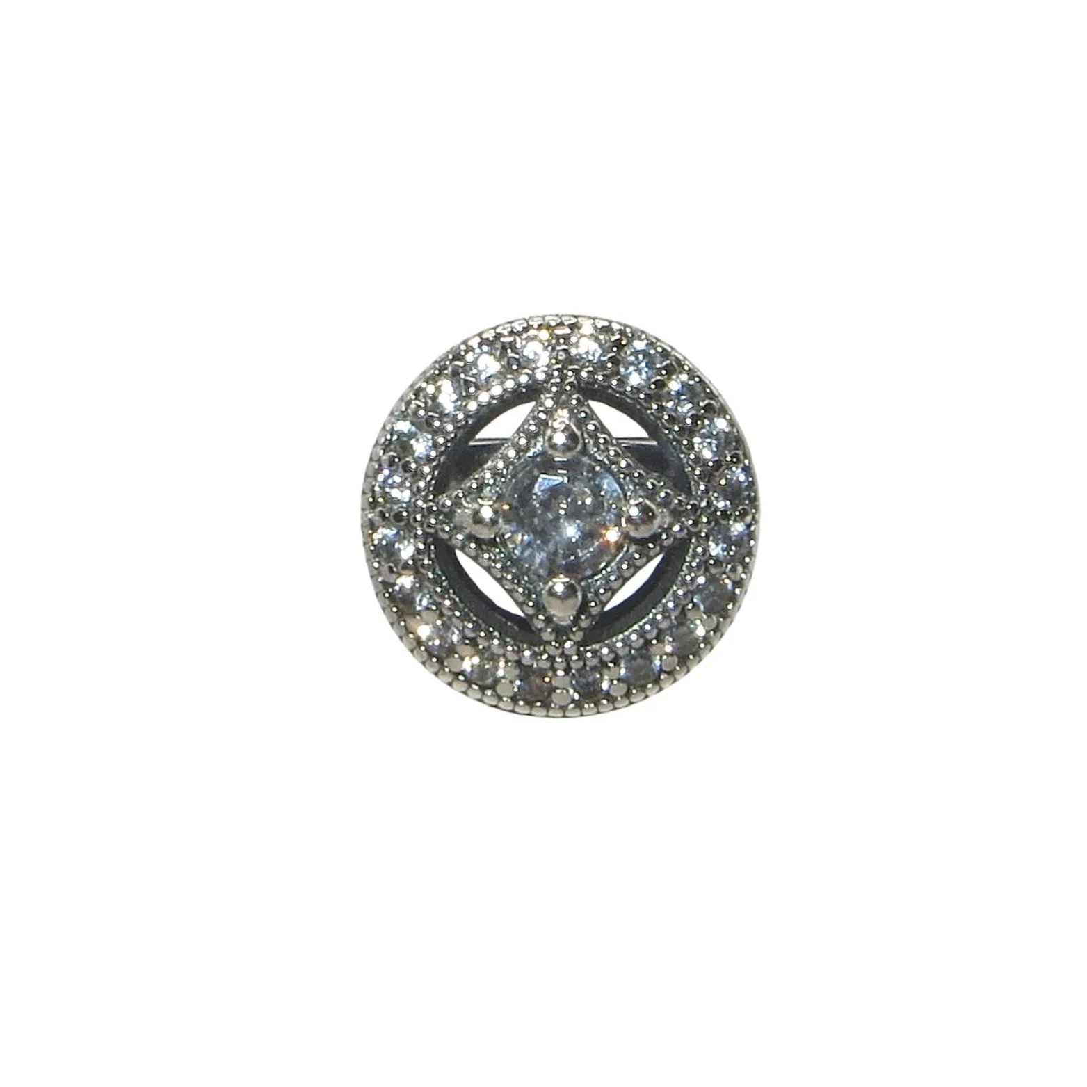 Pandora Vintage Allure Clear CZ & SS .925 Charm 791970CZ