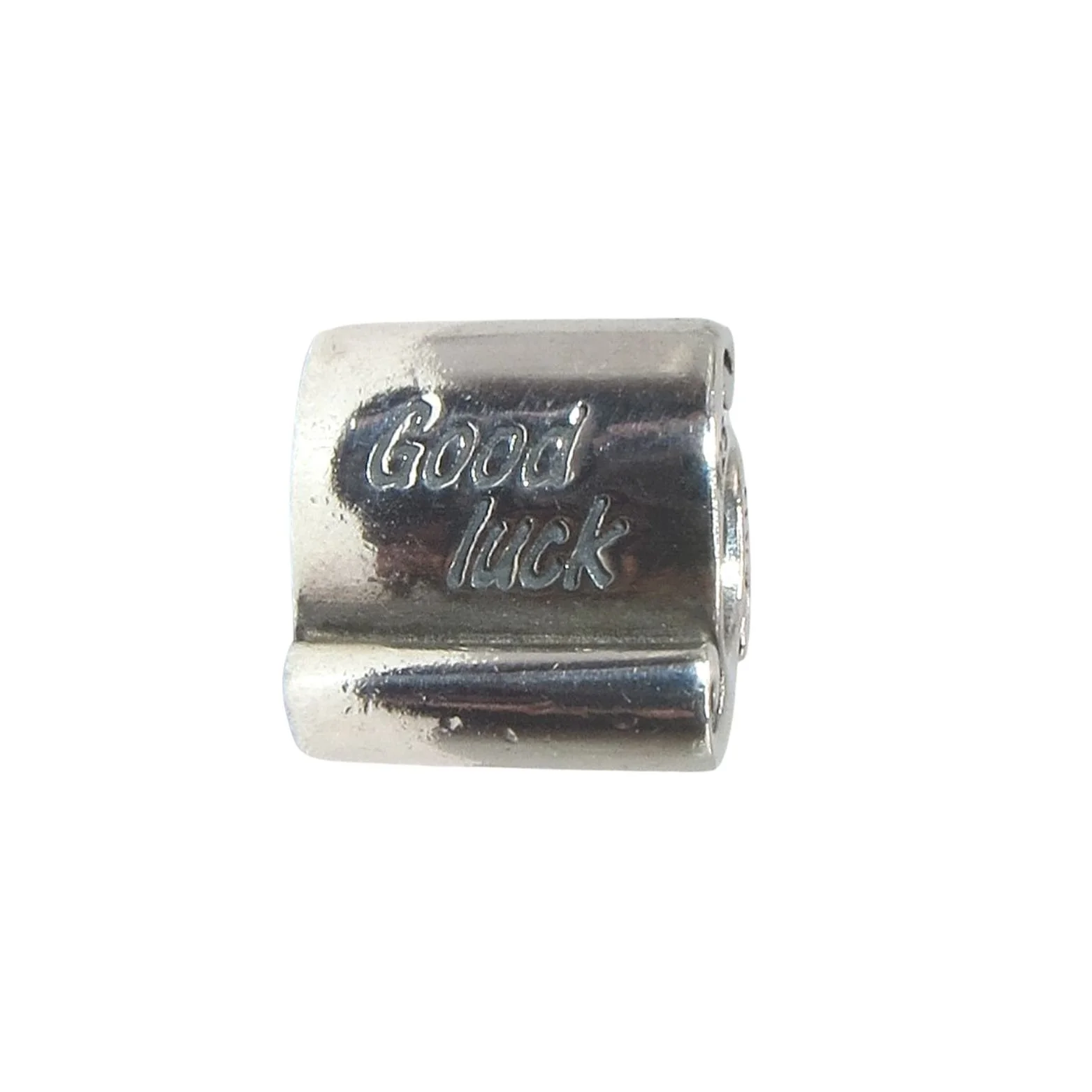 Pandora Good Luck Inspirational Scroll Sterling Silver .925 Charm 790514