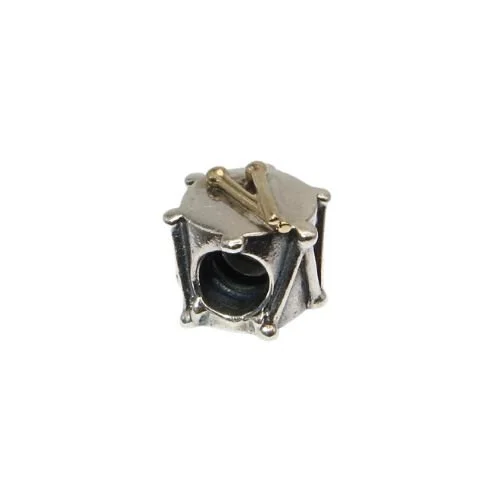 Pandora Rare Drum & Drumsticks 14k Gold & Sterling Silver .925 Charm 790412