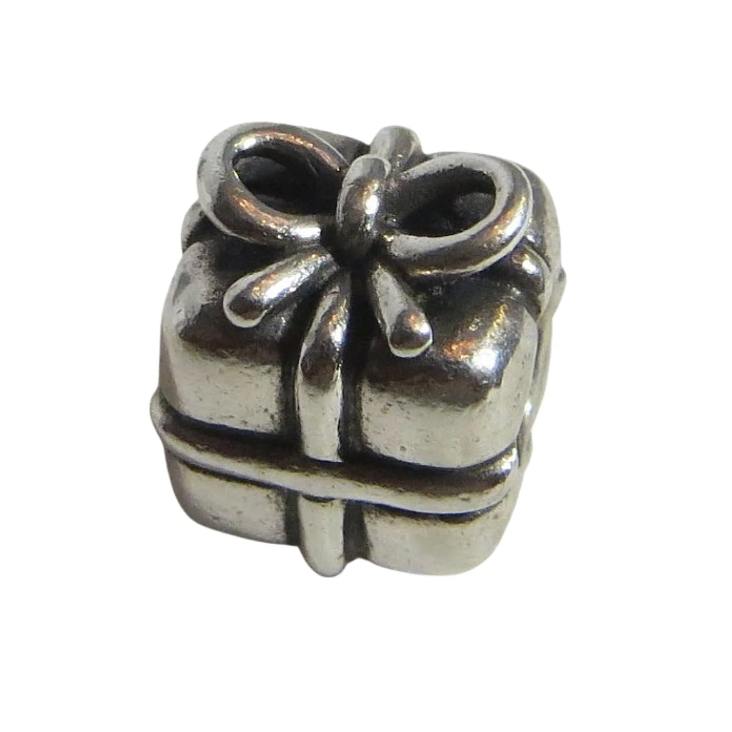 Pandora Vintage Christmas Wrapped Present Sterling Silver .925 Charm 790300