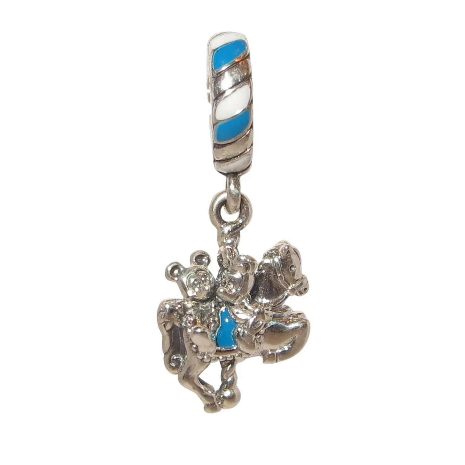 Pandora Disney Mickey & Minnie Mouse Carousel Horse Enamel & SS .925 Charm 798900C01
