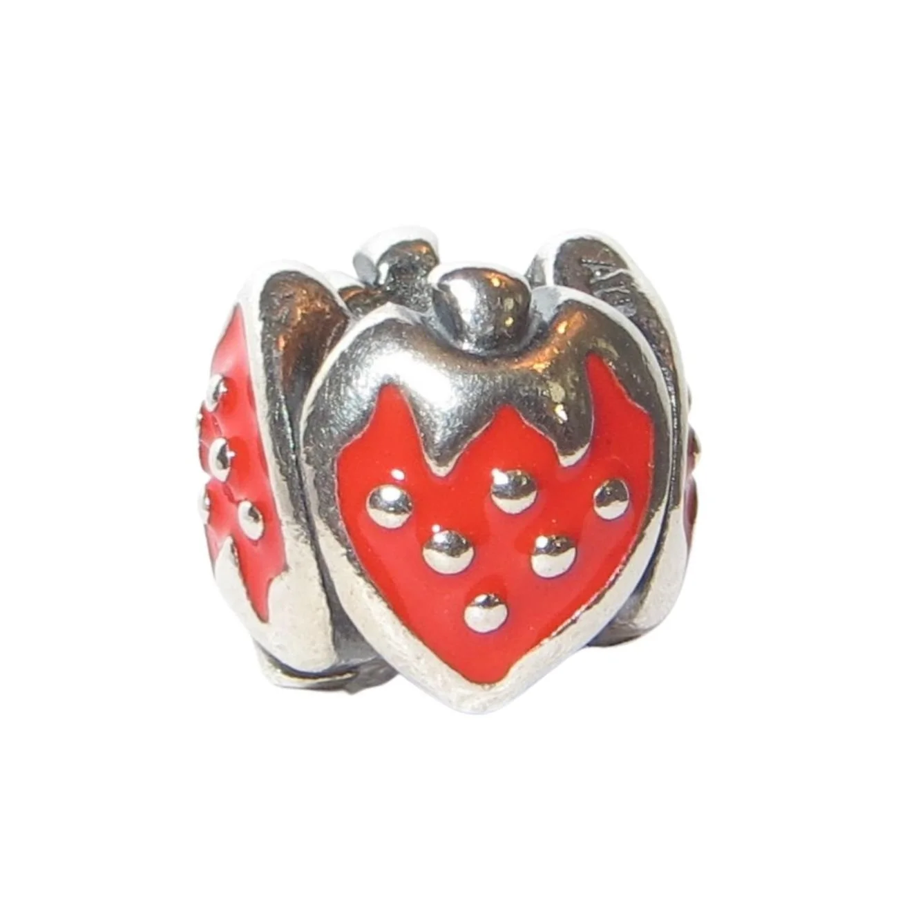 Pandora Sweet Strawberry Red Enamel and Sterling Silver Charm 791091EN09