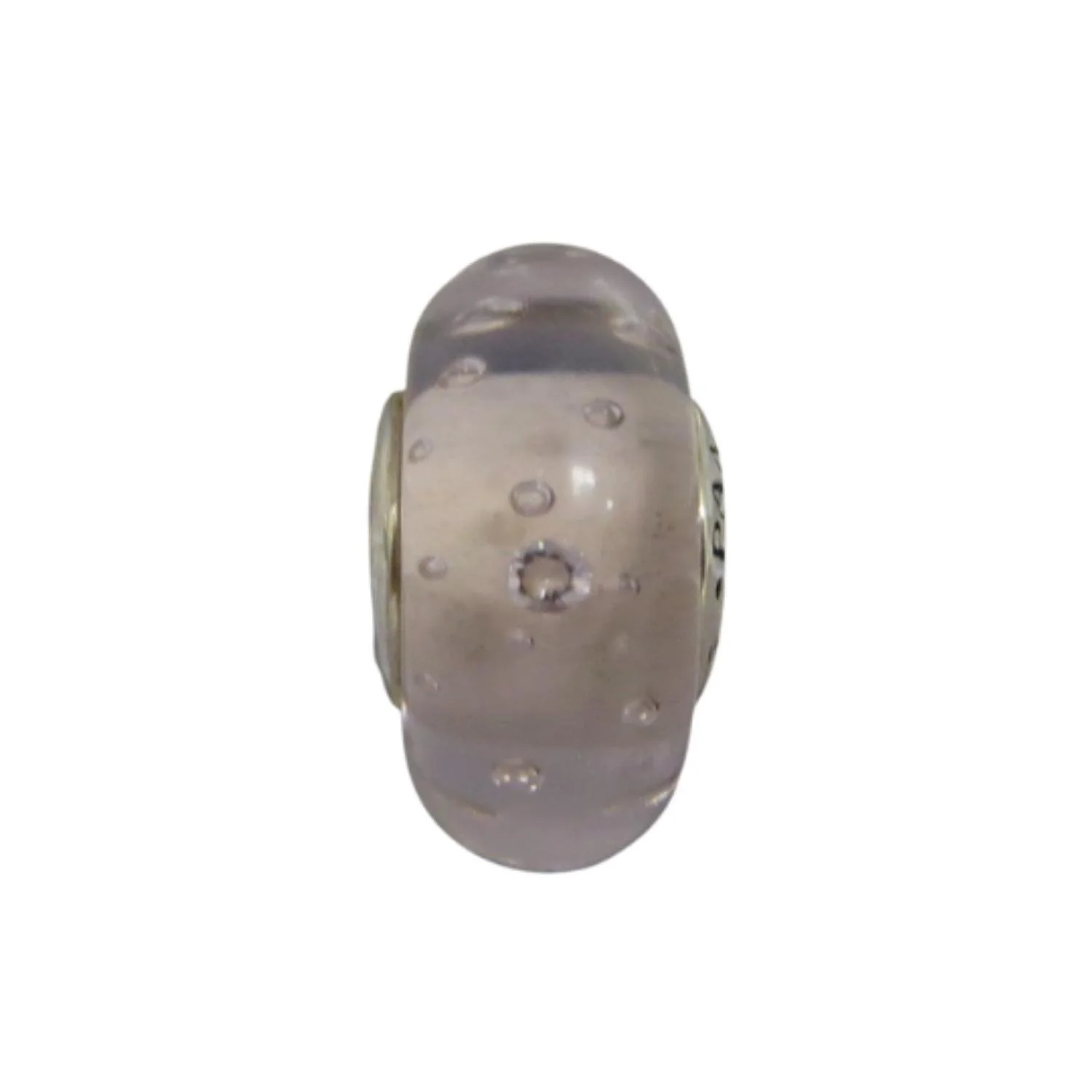 Pandora Pink Effervescence Murano Glass CZ & SS .925 Charm 791615CZ