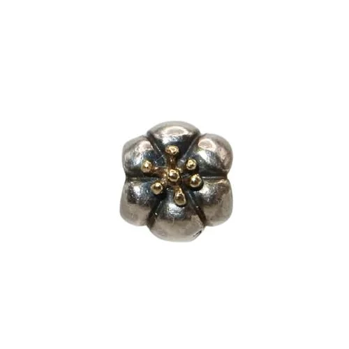 Pandora Flower 14k Gold & Sterling Silver .925 Charm 790184