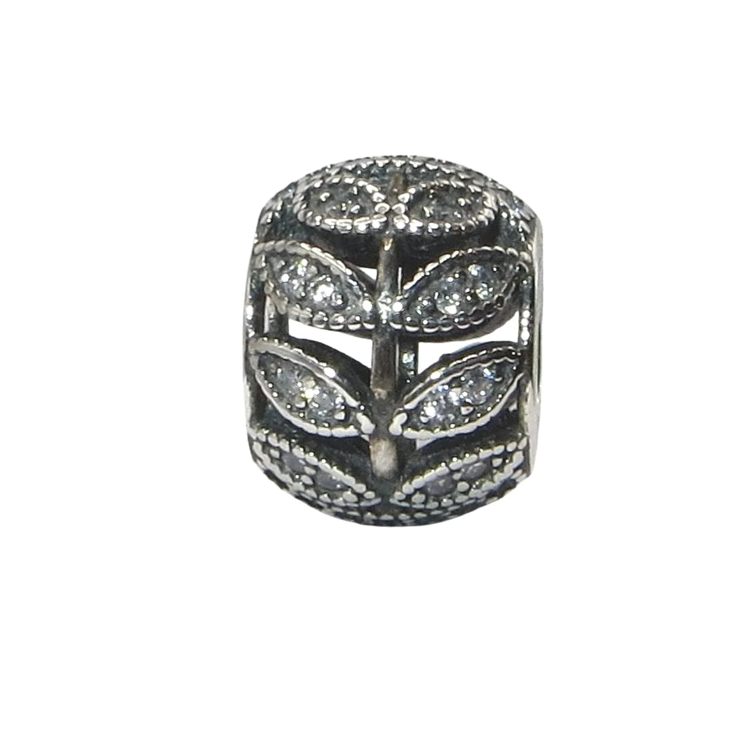 Pandora Sparkling Leaves CZ & SS .925 Charm 791380CZ