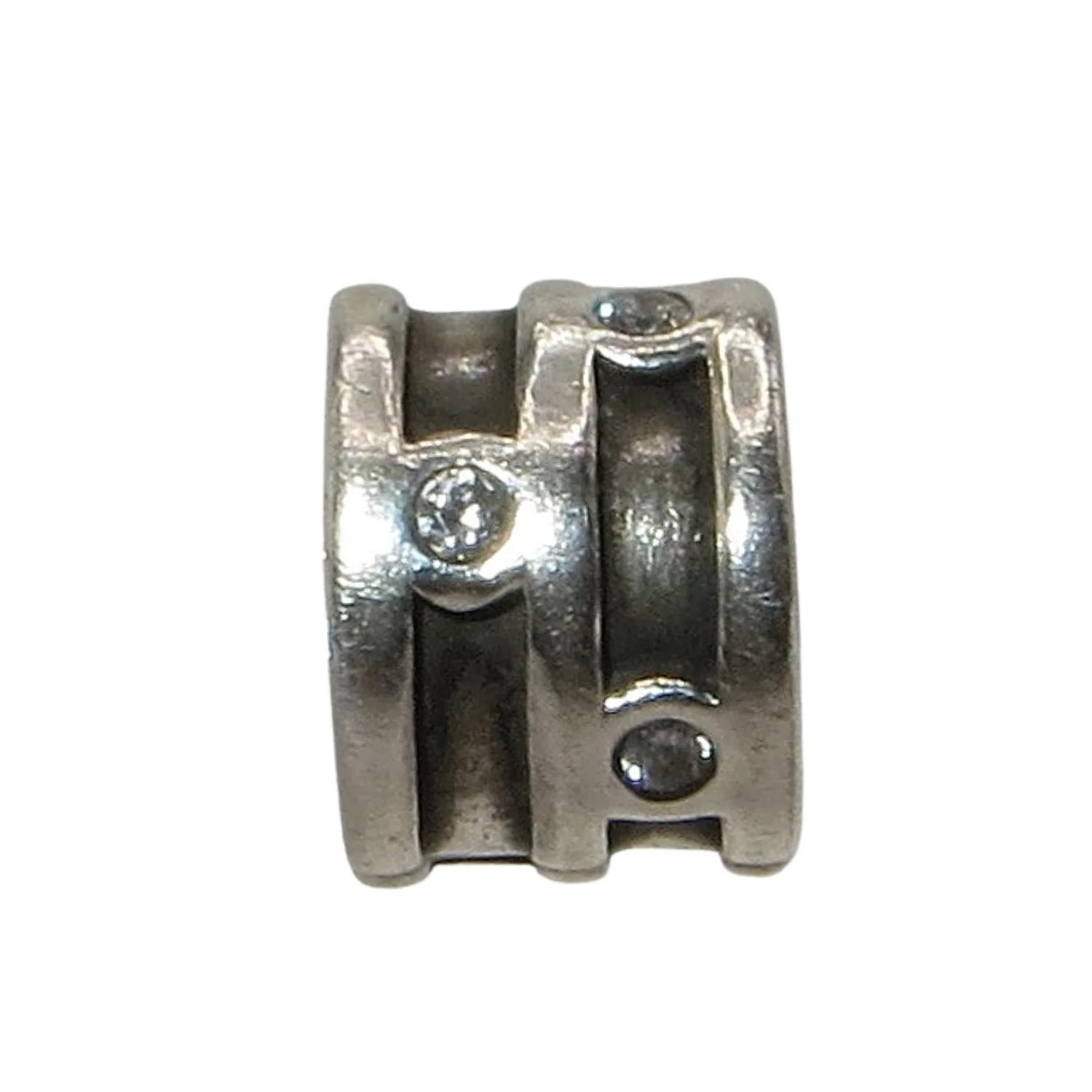 Pandora Sparkling Abstract Clear CZ & Sterling Silver .925 Clip Charm 790291CZ