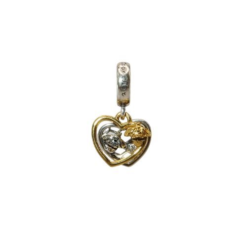 Pandora Hearts & Bees Beeelong Dangle 18k Gold Plated & SS .925 Charm 768838C01