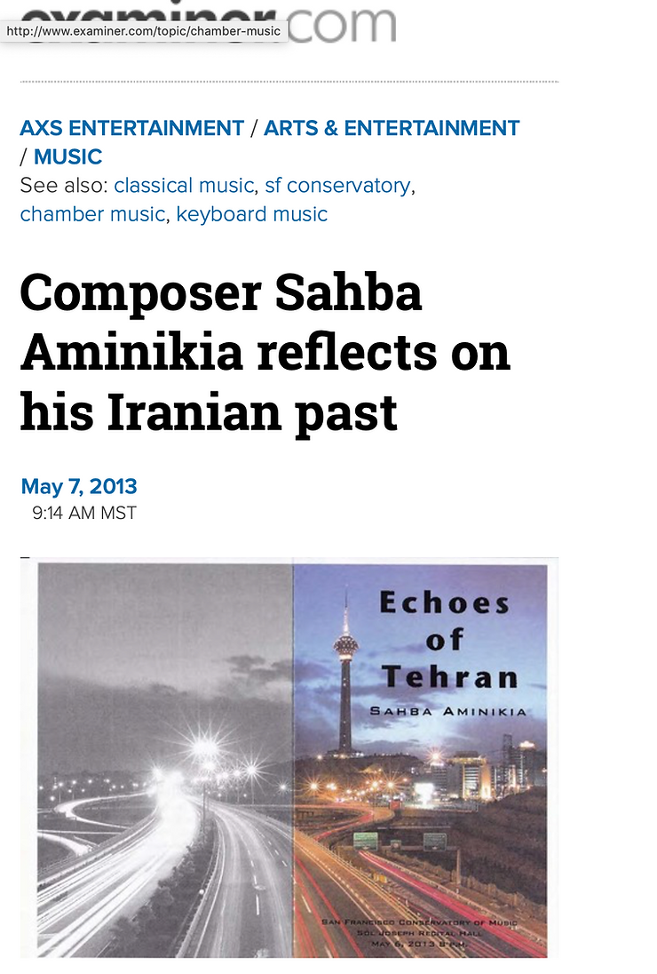 Composer Sahba Aminikia reflects on his Iranian past