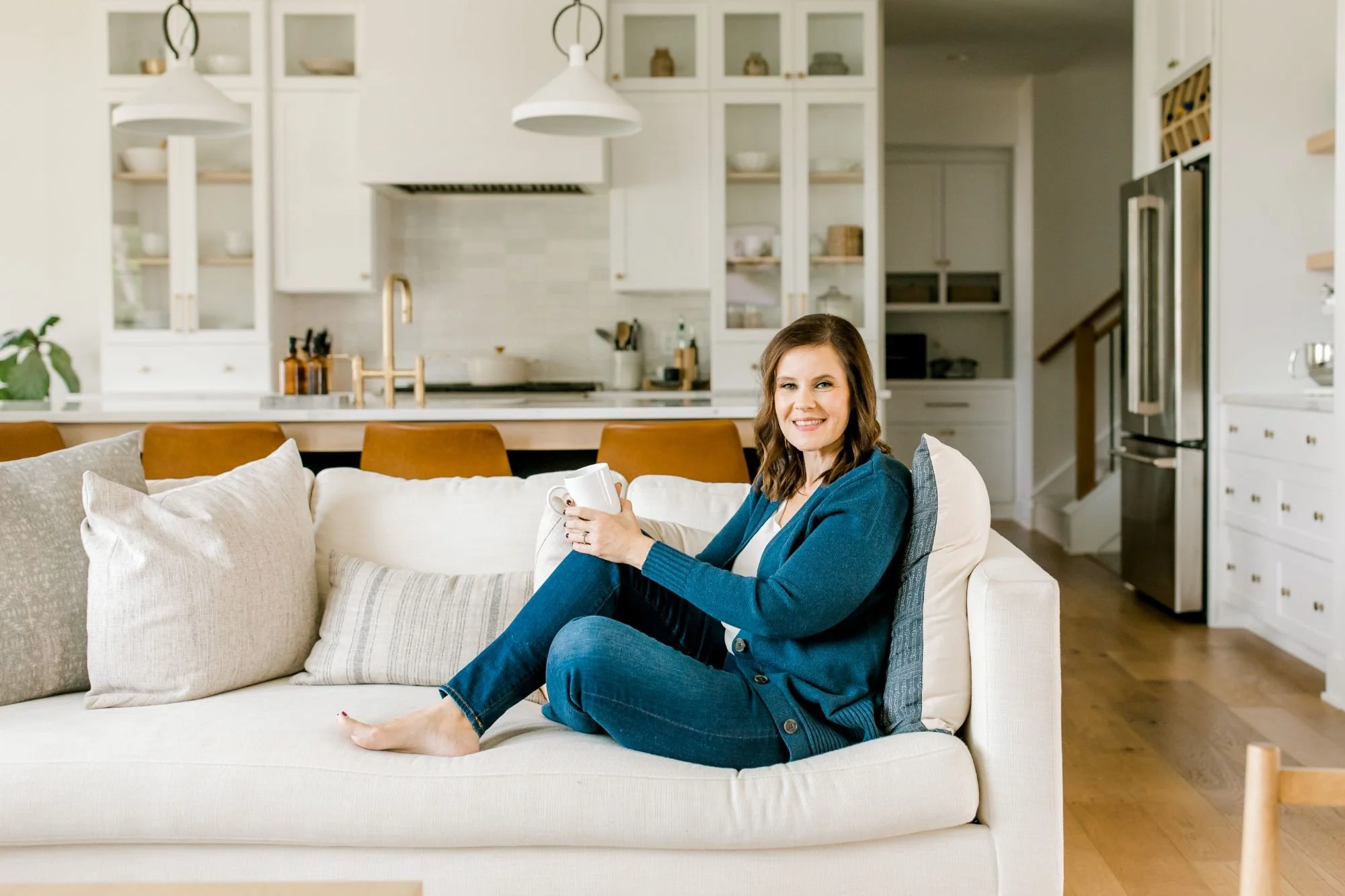 Heather Klompmaker West Michigan real estate agent in a beautifully designed Holland Michigan home interior.