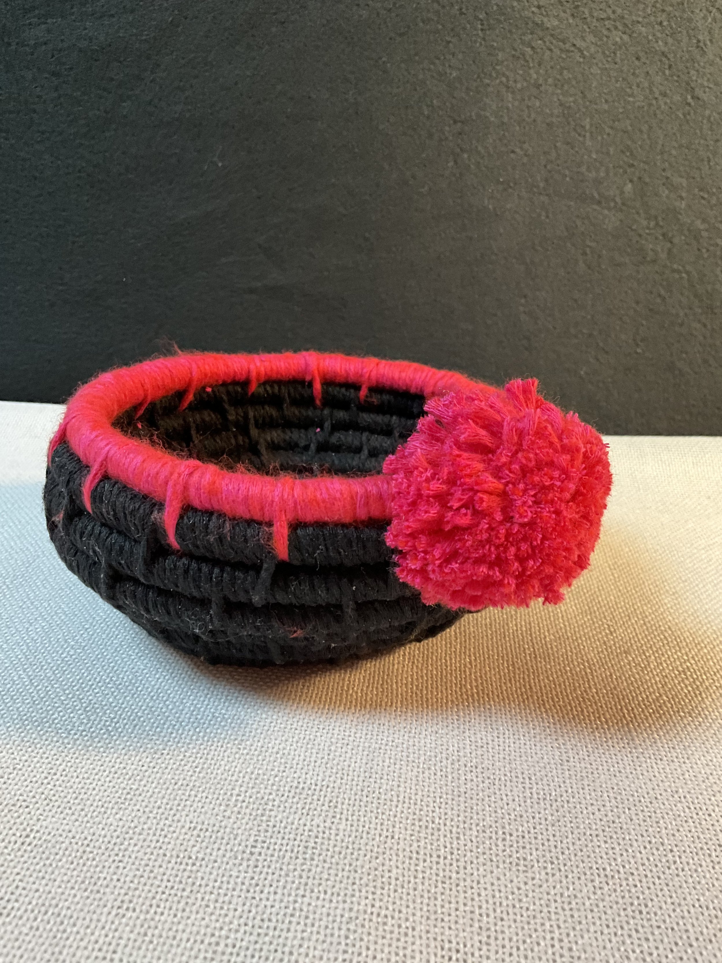 Pink and Black Basket