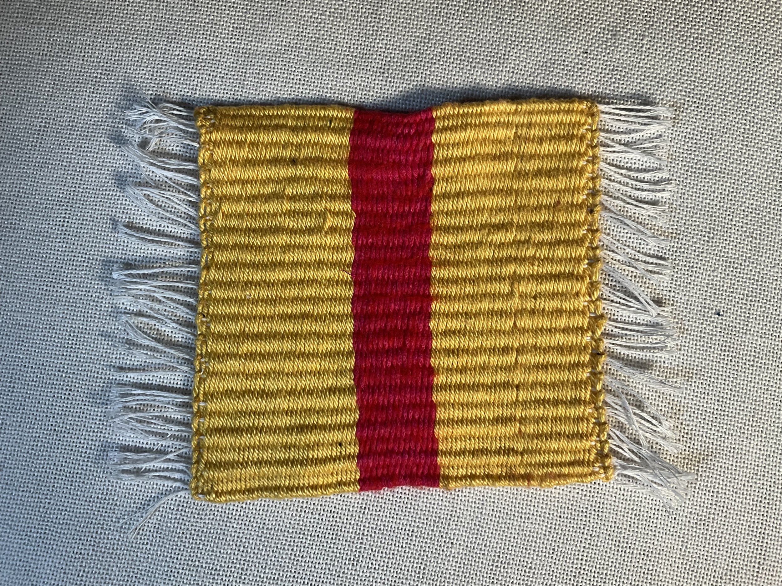 Yellow and Hot pink Mug Rug