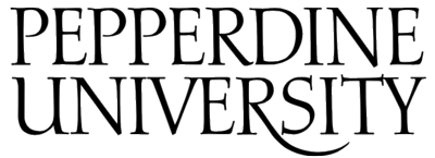 Logo of Pepperdine University with text in a dark, elegant font