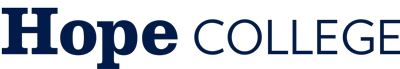 Hope College logo in blue and black