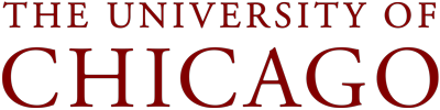 University of Chicago logo with red text on a black background.