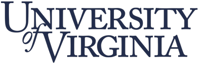 University of Virginia logo with the university's name in dark blue text.