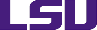 LSU logo with purple and black colors