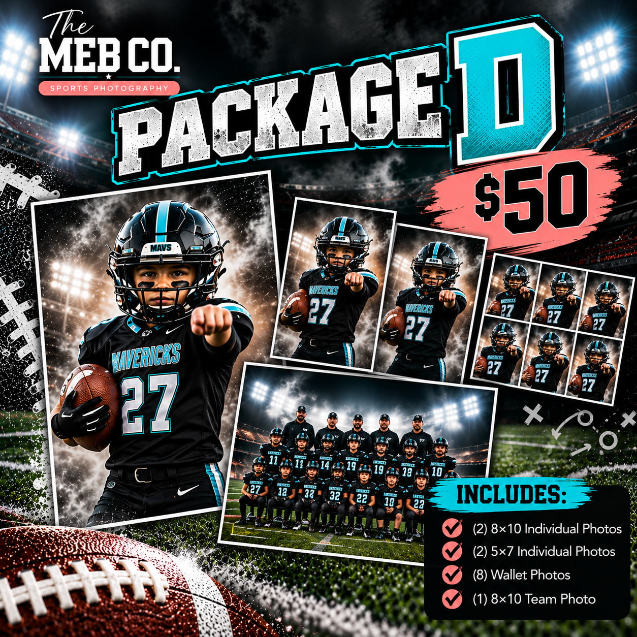 Mavericks Football Photography Package.png