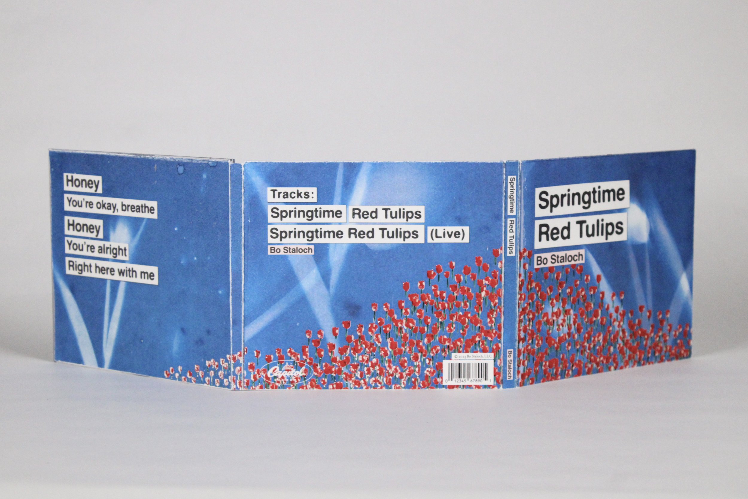 “Springtime Red Tulips” CD Packaging Back