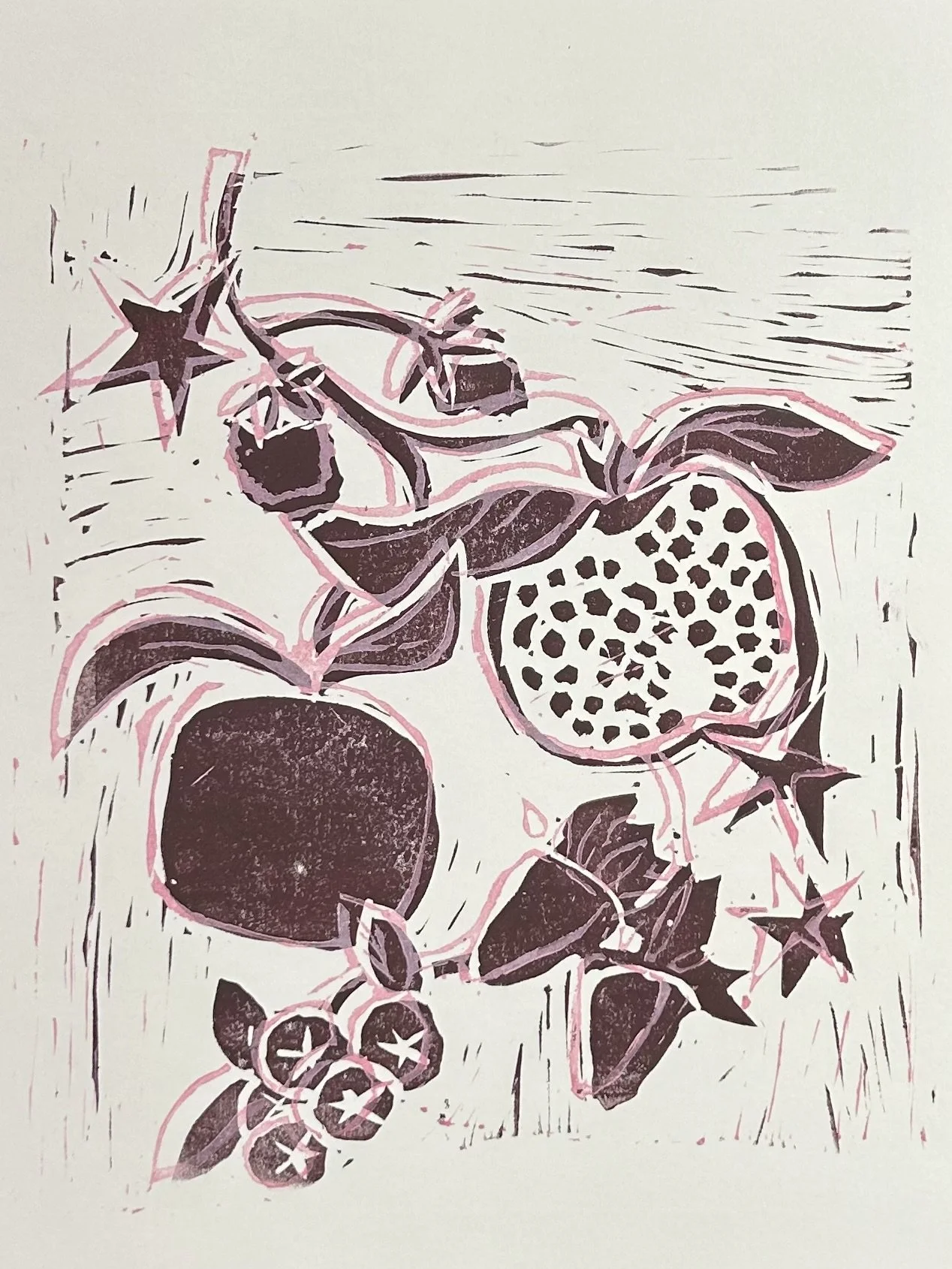 “Gentleness” Fruits of the Spirit Linocut Print