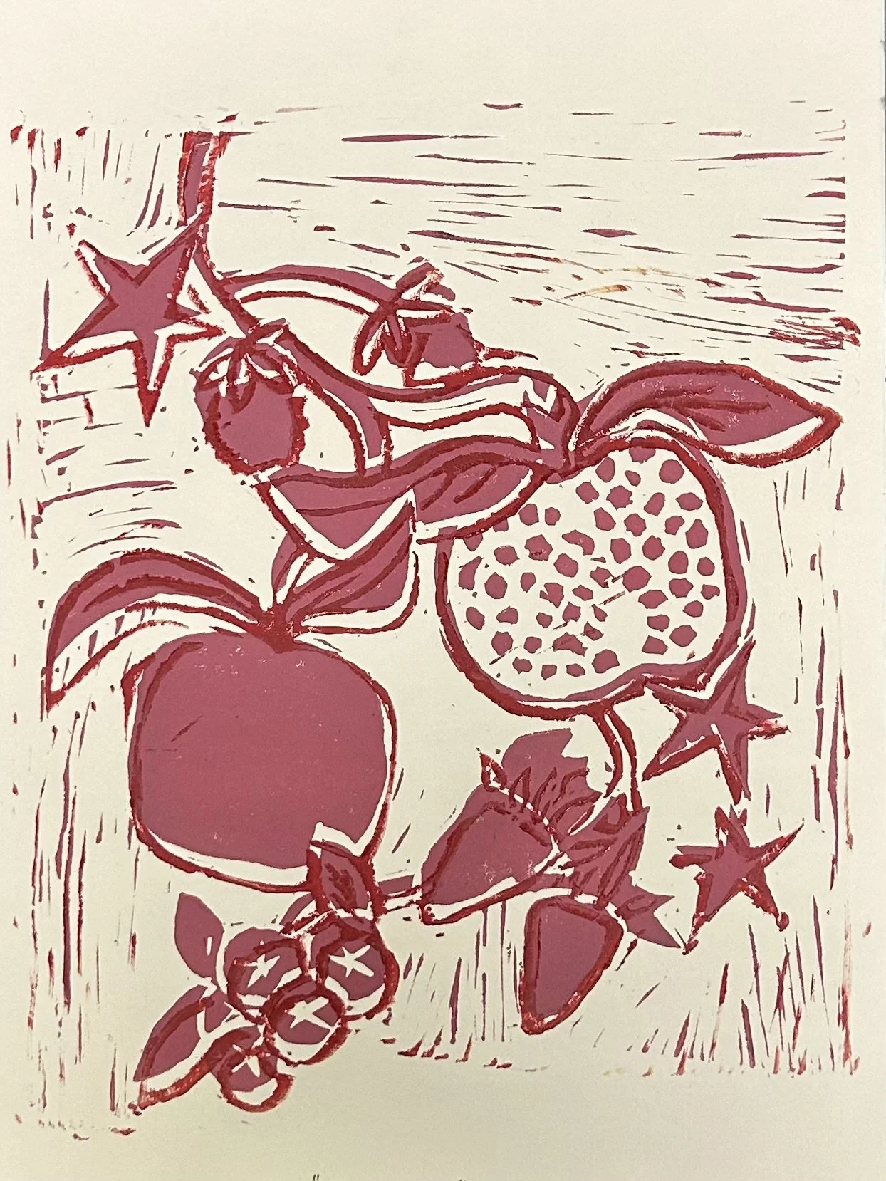 “Gentleness” Fruits of the Spirit Linocut Print