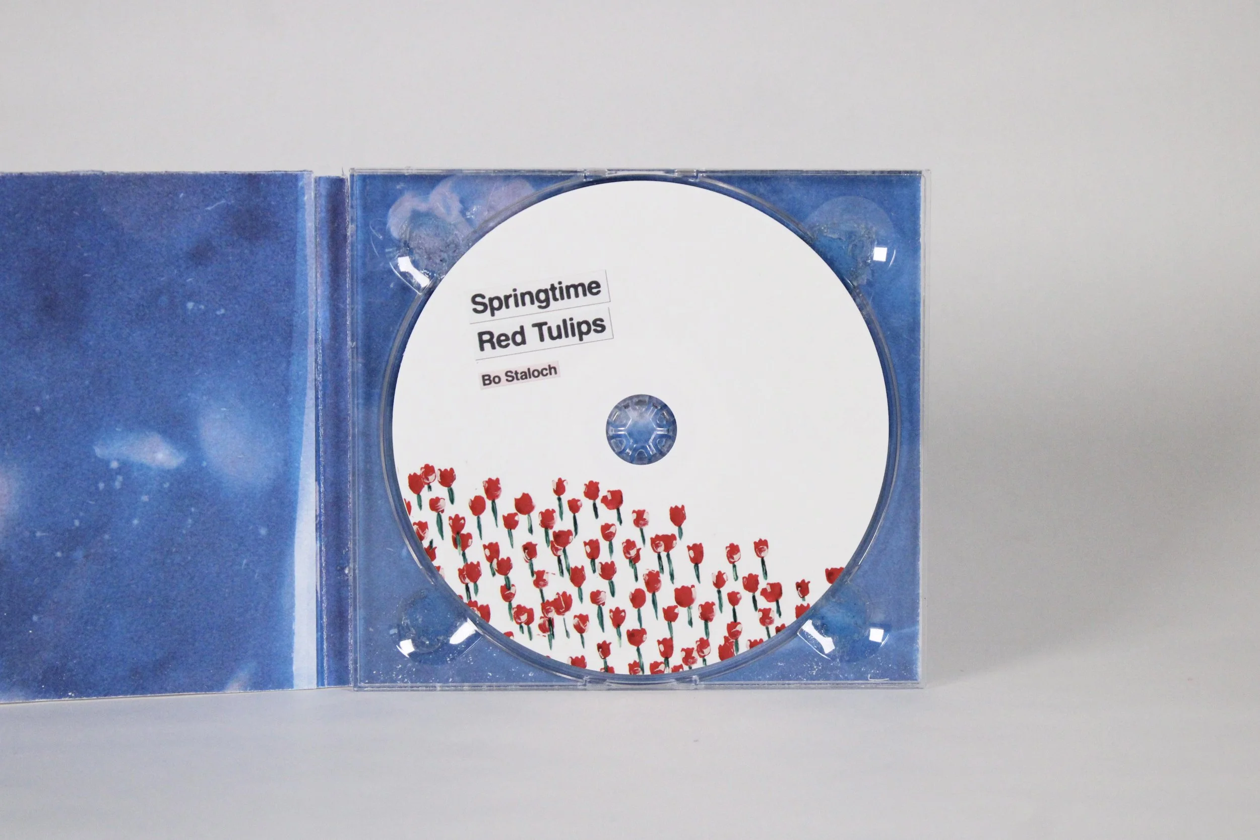 “Springtime Red Tulips” CD Packaging CD Label
