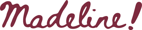 Text reading 'Madeline' in a stylized font.