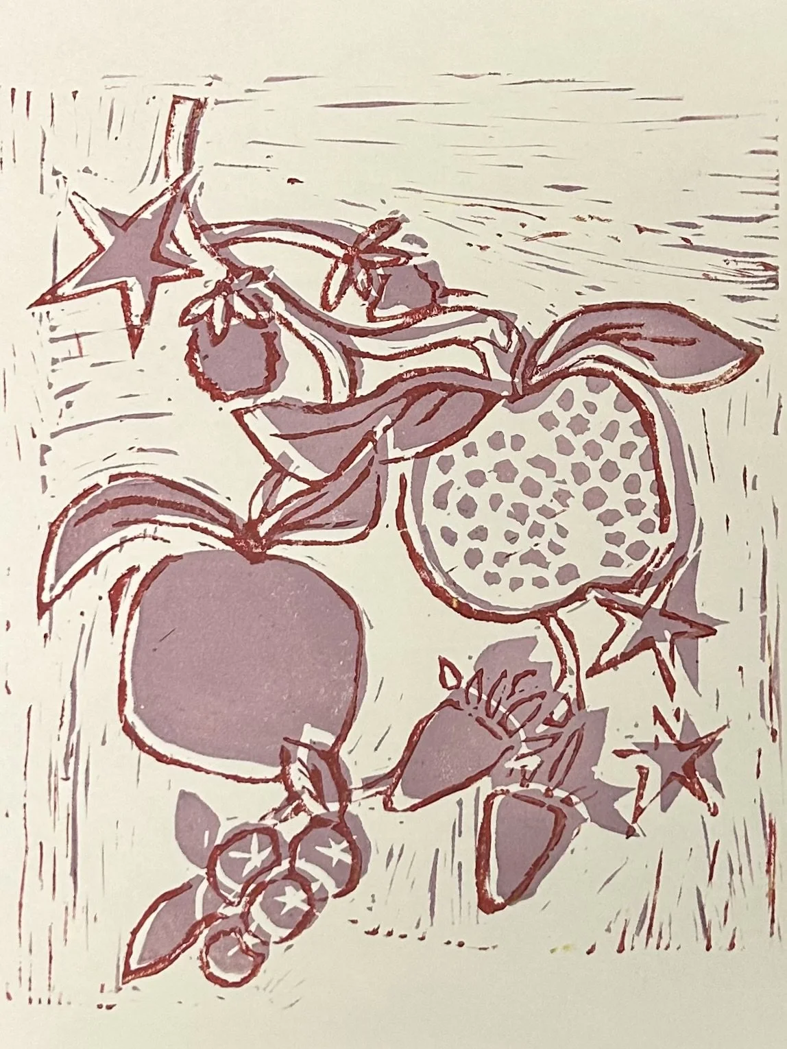 “Gentleness” Fruits of the Spirit Linocut Print