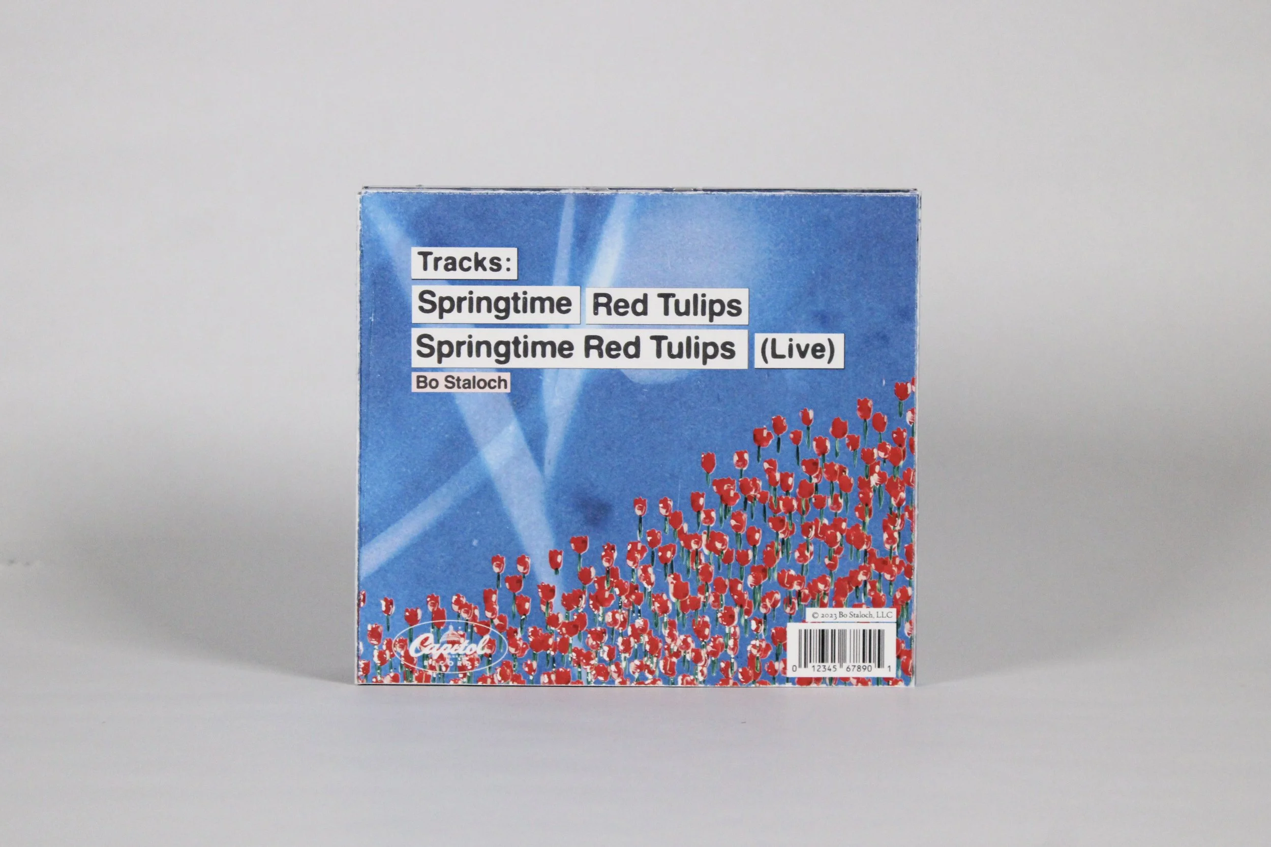 “Springtime Red Tulips” CD Packaging Back