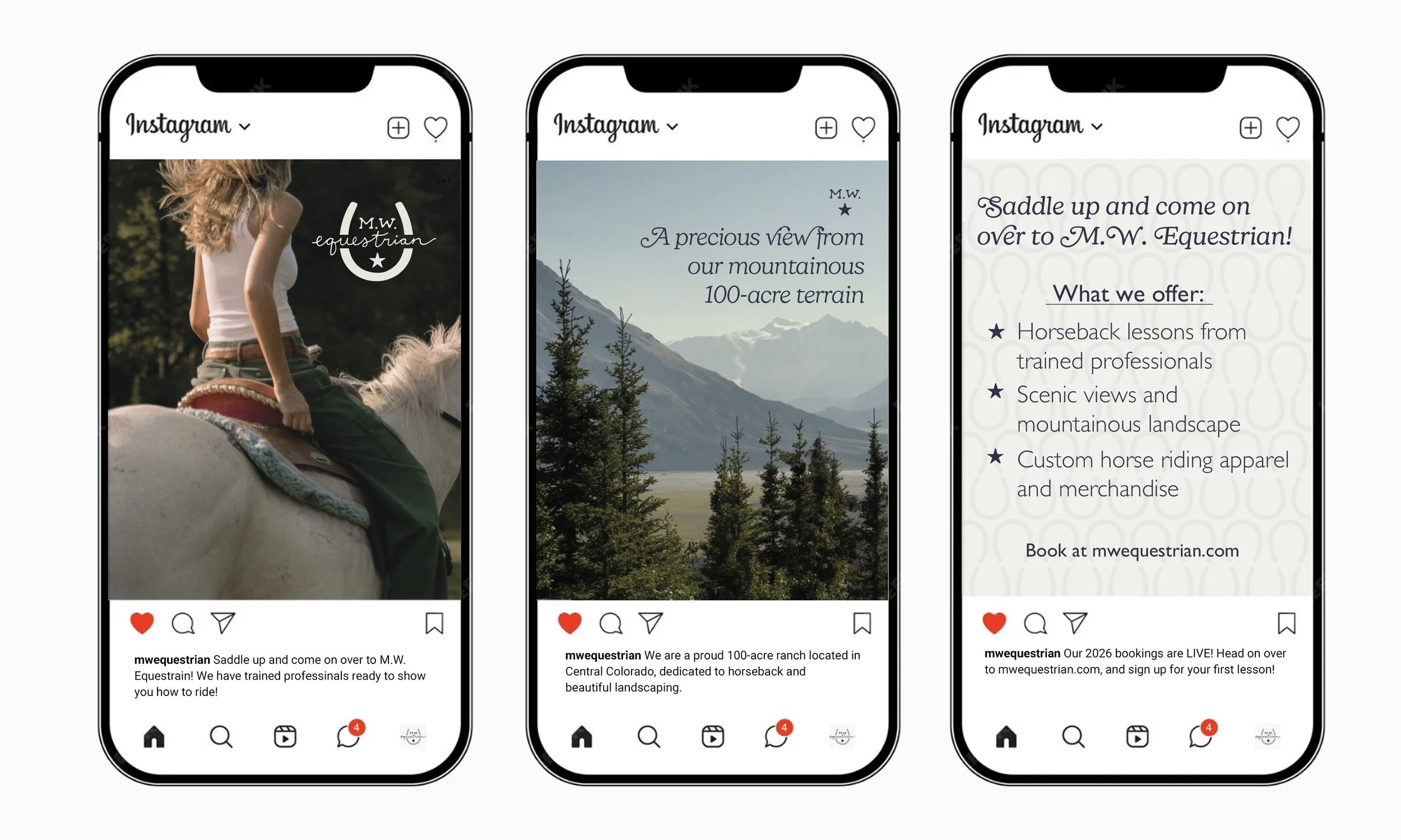 M.W. Equestrian Social Media