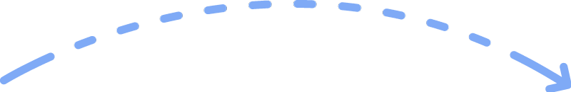 A black background with a dashed blue arrow pointing to the right and curved downward.