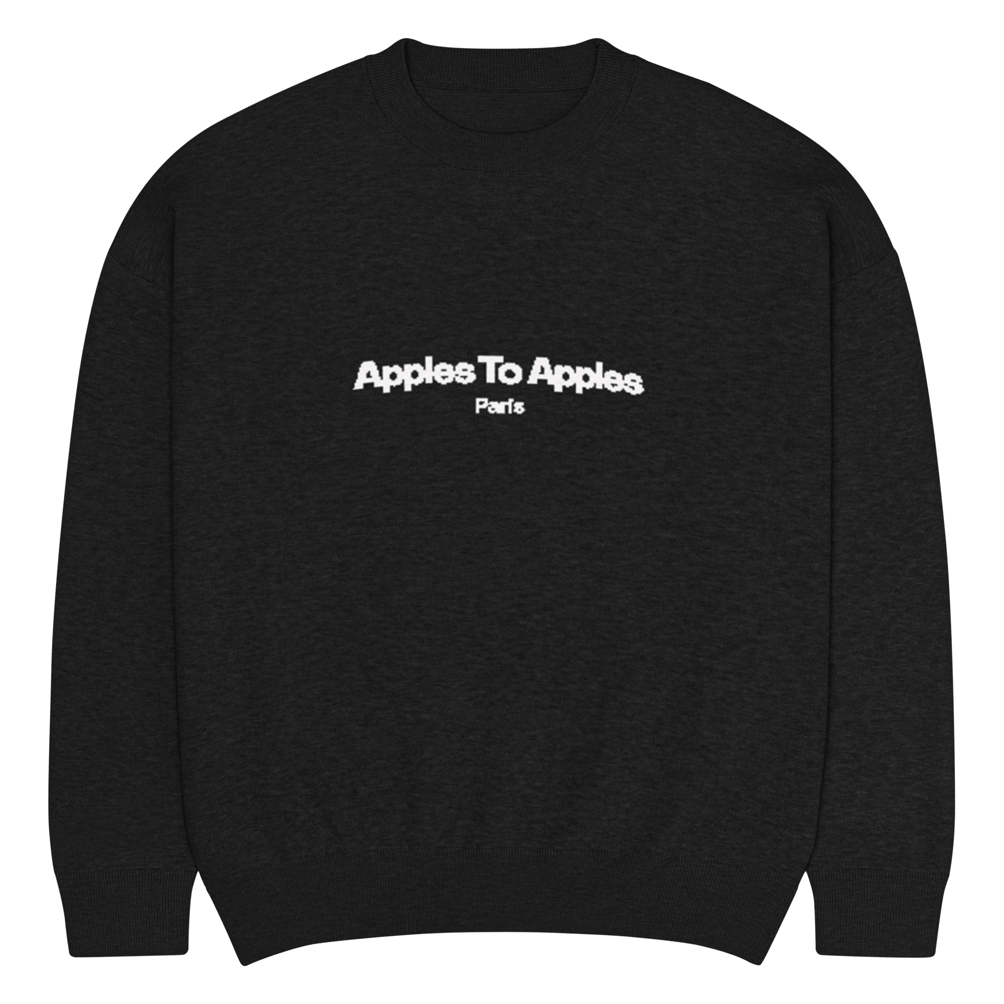 Relaxed fit knitted crew neck sweater