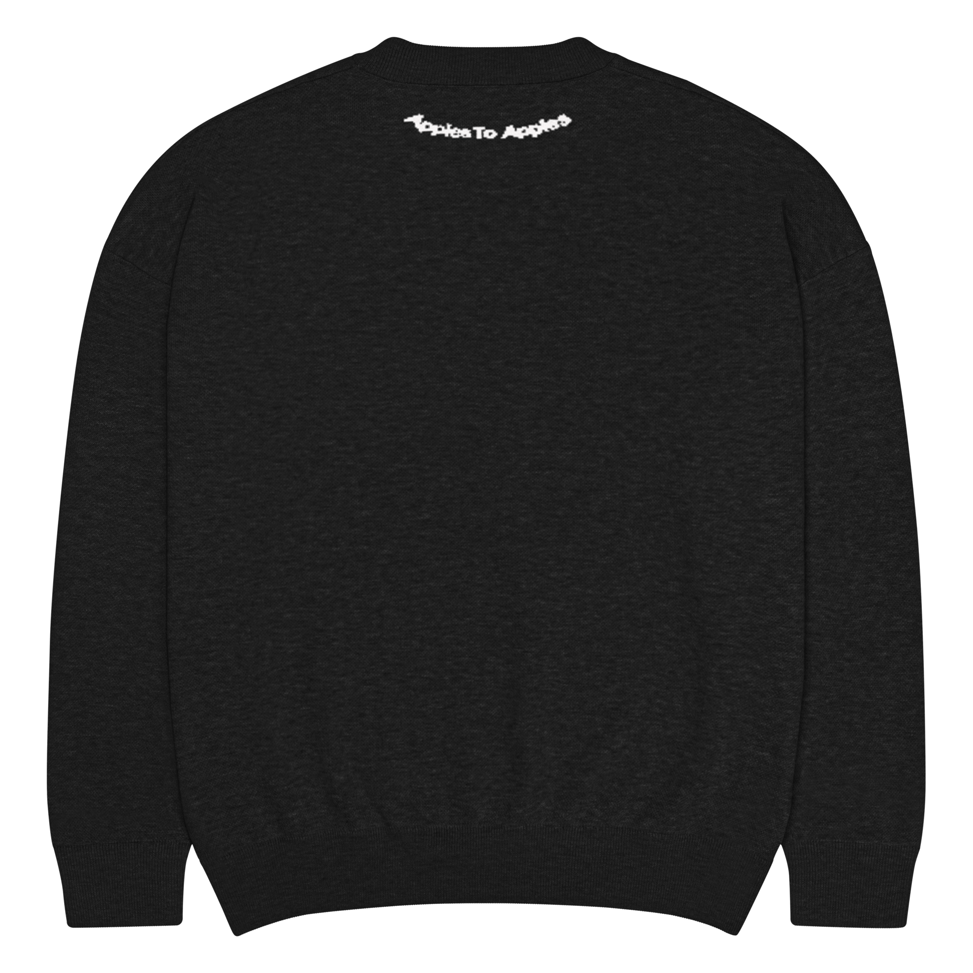 Relaxed fit knitted crew neck sweater