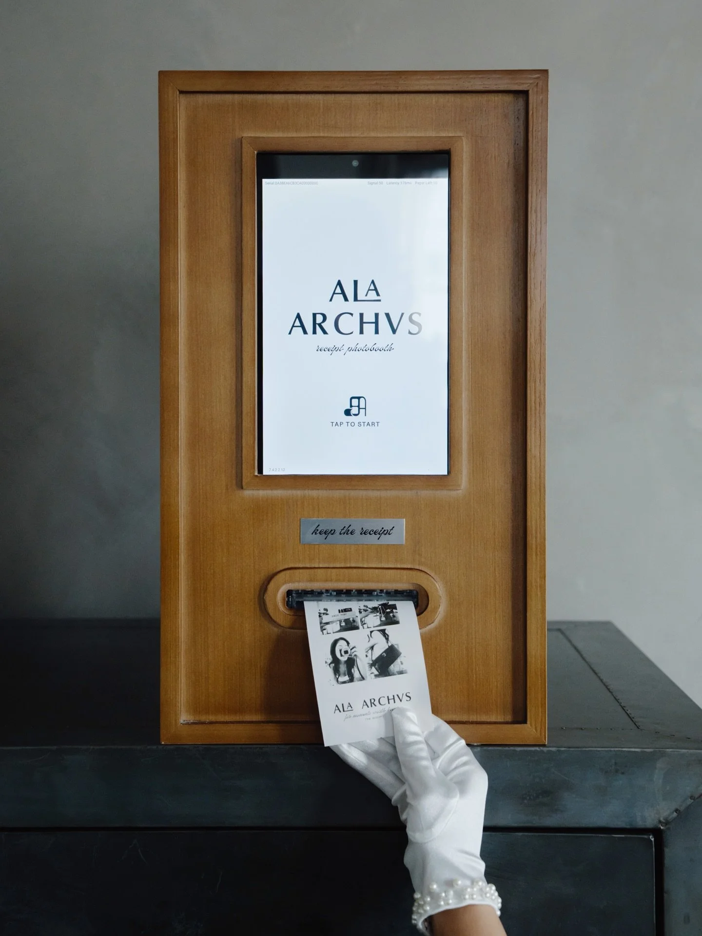 she&rsquo;s small, cute &amp; keeps the receipts.
portable &amp; priced to make sense. 

book now for any event at alaarchvs.com