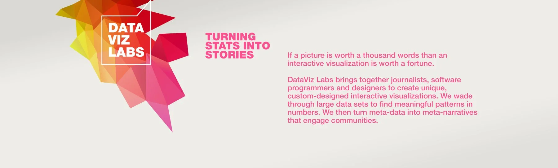 LOGO FOR DATAVIZ LAB, A SHORT LIVED DATA VISUALIZATION STARTUP
