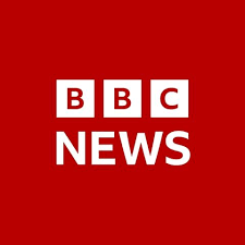 BBC News logo on a red background.
