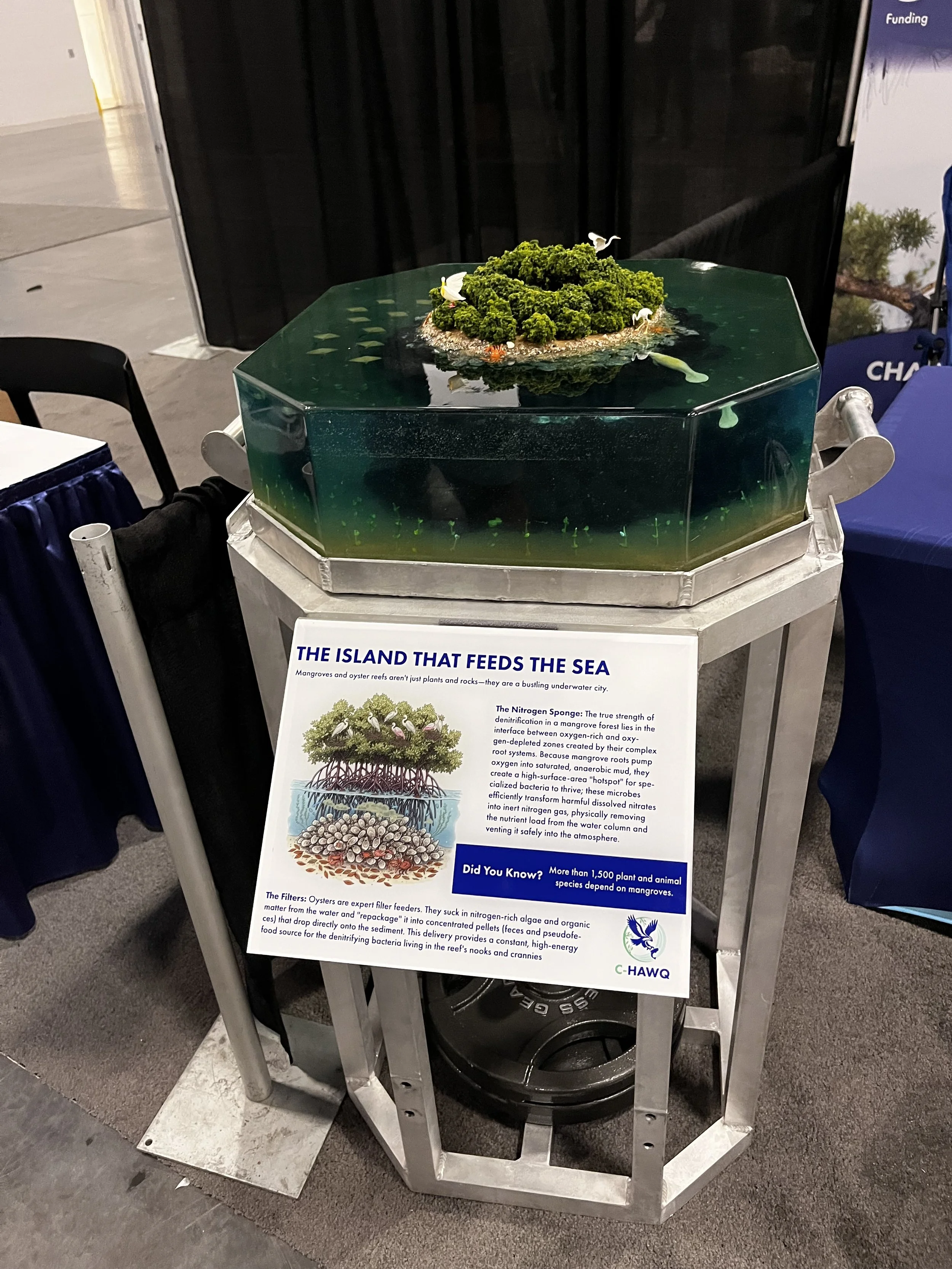 C-HAWQ artificial atoll island model for Florida canal restoration