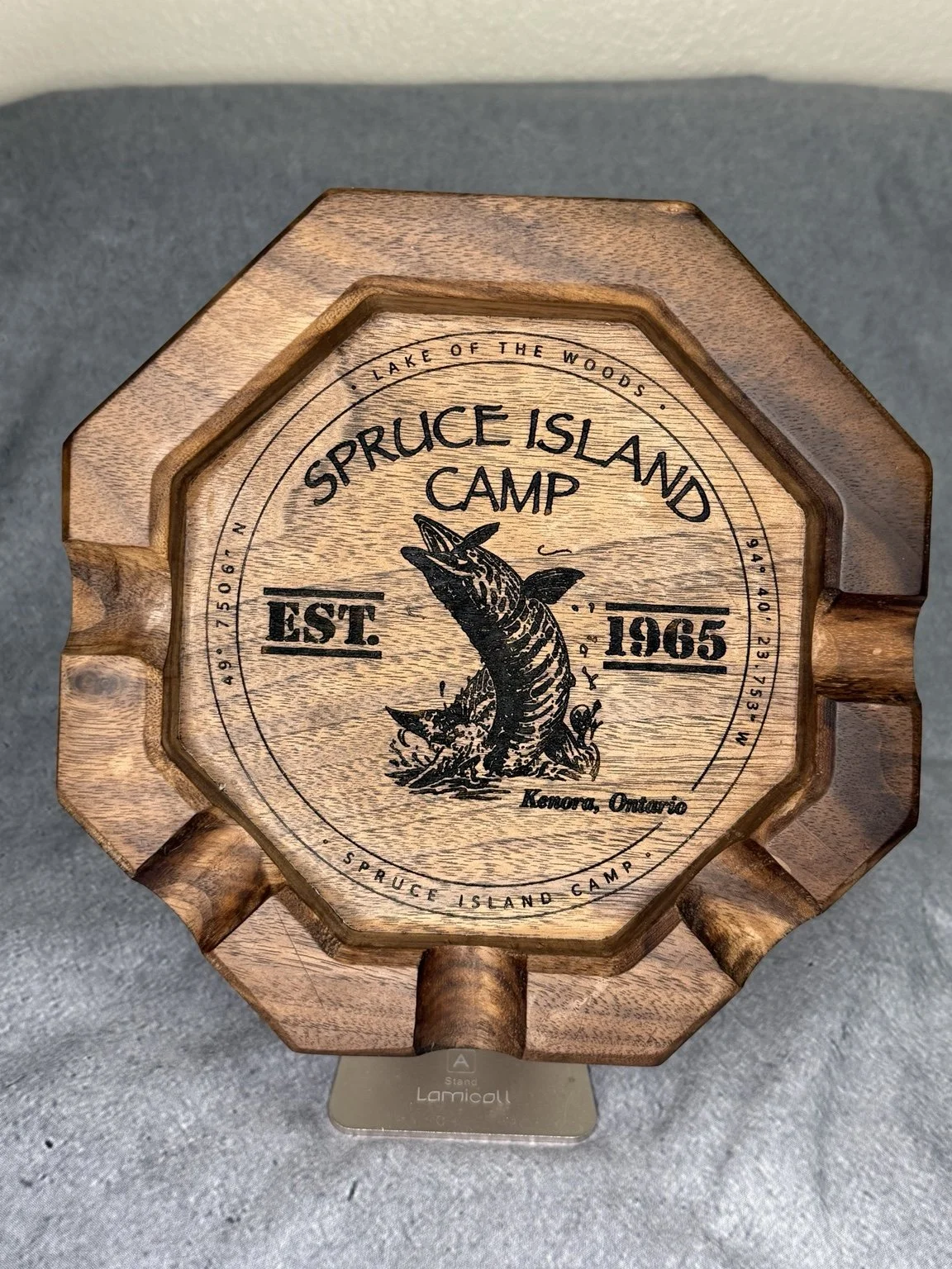 Completed Spruce Island Octave handcrafted in walnut