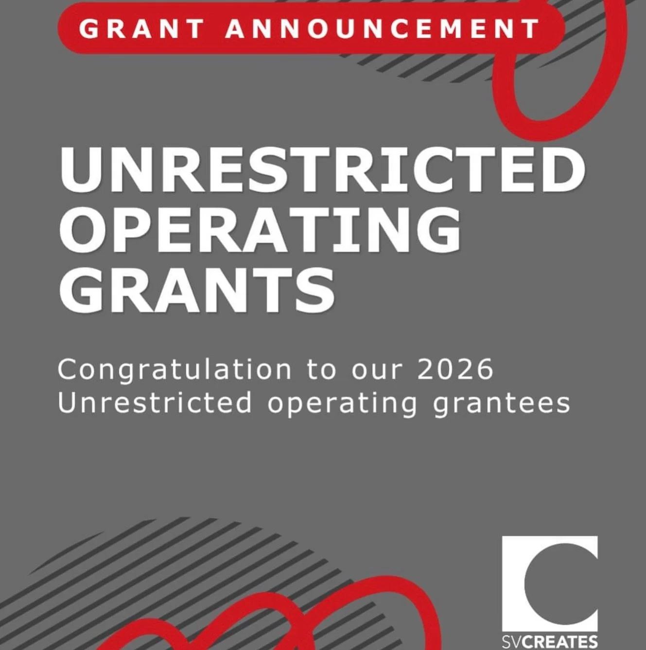 We are honored to share that Cashion Cultural Legacy and Los Lupe&ntilde;os de San Jos&eacute; have been selected as a 2026 SVCREATES Unrestricted Operating Grant recipient!

This support will help us continue preserving, presenting, and advancing Me