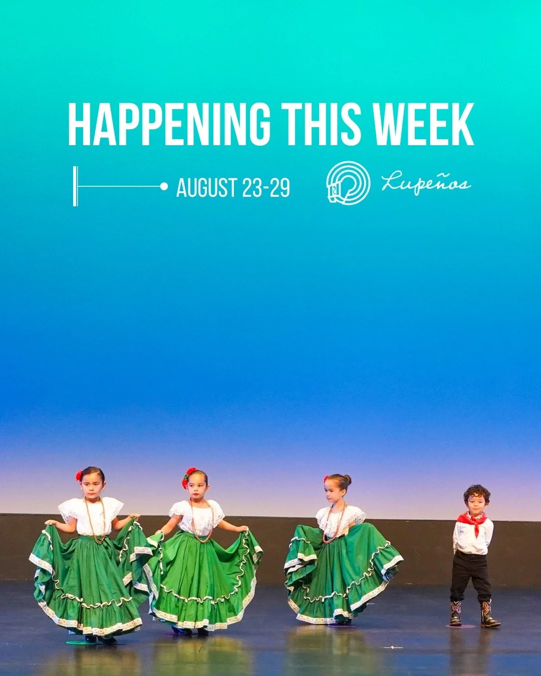 ✨ What&rsquo;s happening this week at Los Lupe&ntilde;os! ✨

☀️ Buy Summer Academy Recital &mdash;  Our Summer Academy Recital is happening next week, Sunday, August 30, but tickets are available for purchase all week! Join us as we wrap up our Summe
