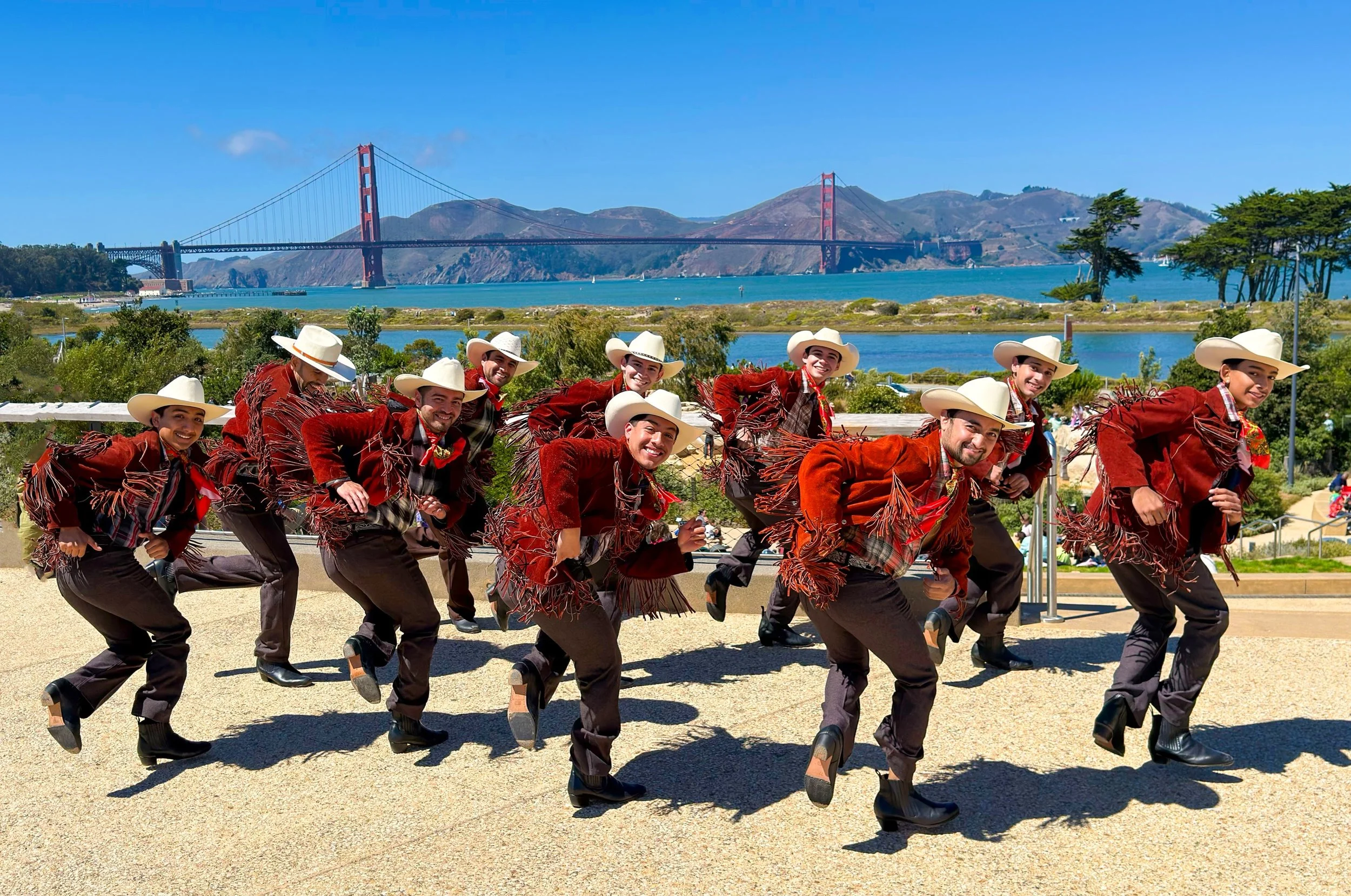 We had a wonderful time performing at the Presidio Tunnel Tops in San Francisco in front of the beautiful view of the Golden Gate Bridge! We would like to send a huge thank you to World Arts West for inviting us to perform alongside many other amazin