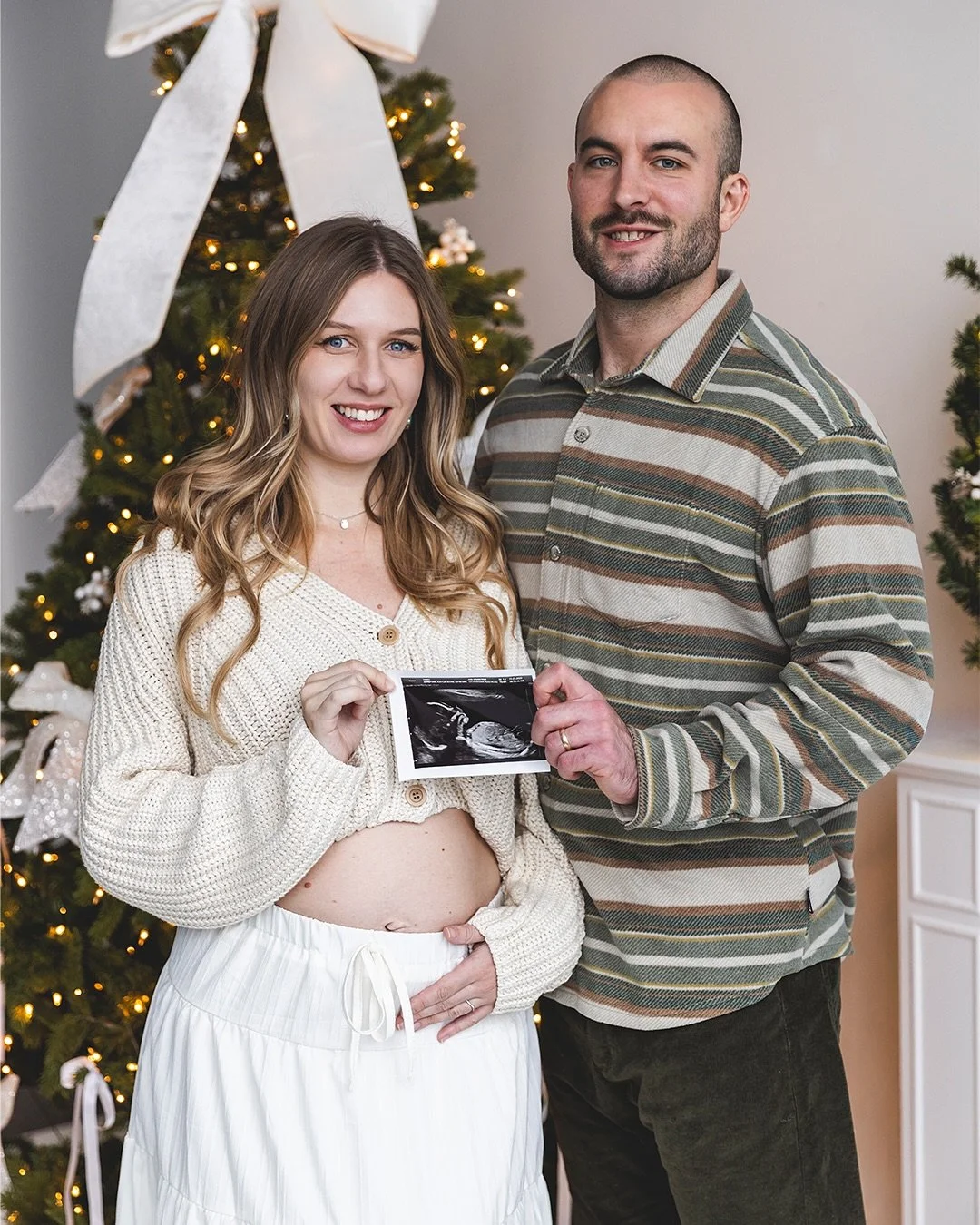 Our last Christmas as just the two of us. 🎄
Our prayers have been answered. Baby Z arrives in April 2026!
We can&rsquo;t wait to meet you 🤎

A big thank you to @evancusterphotography for capturing this moment for us
