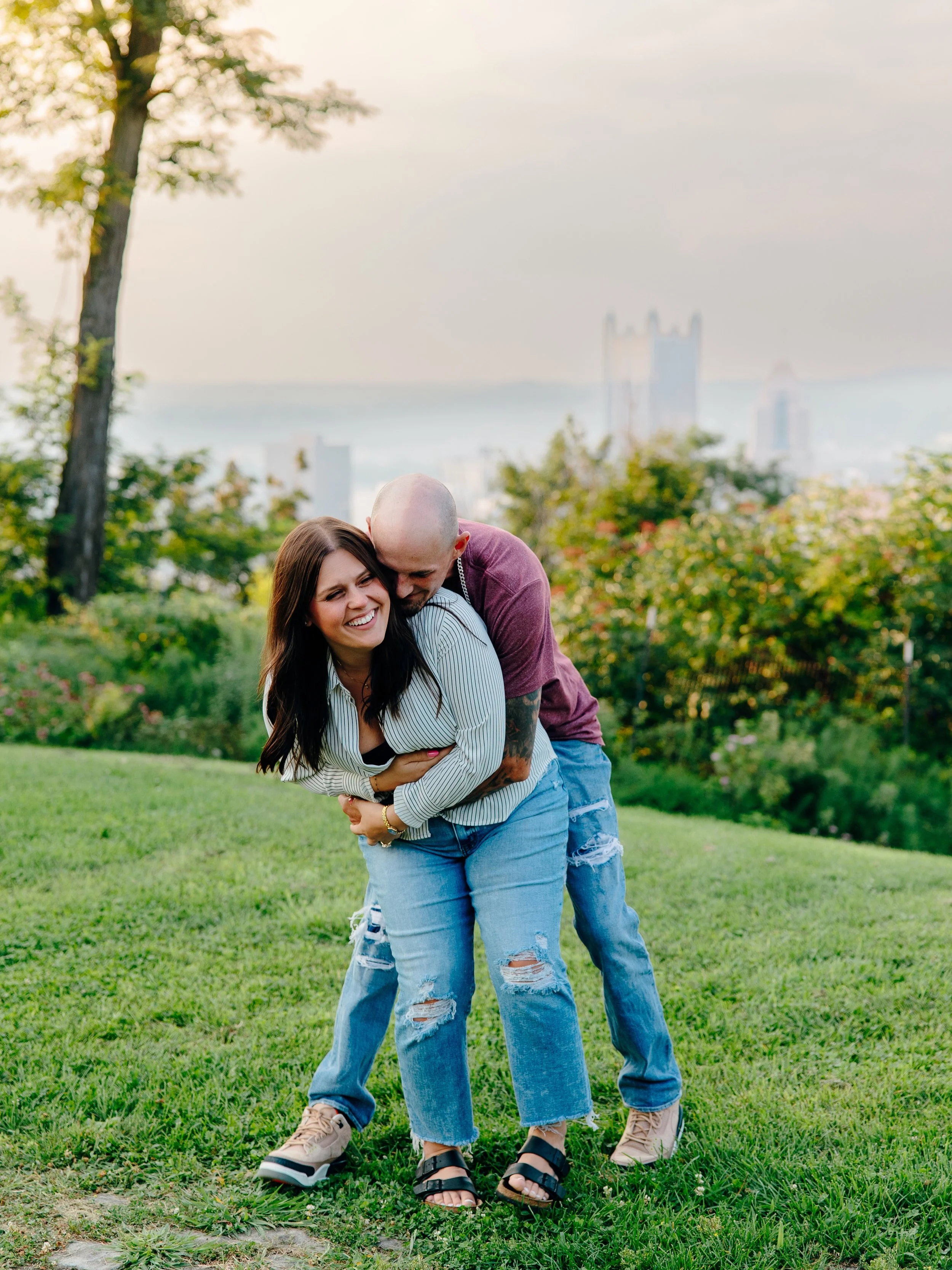 Congratulations to Royce &amp; Abby on their so Pittsburgh engagement. 🖤💛

#justengaged #pittsburghengagementphotographer #pittsburghphotographer #weddingphotographer #burghbrides