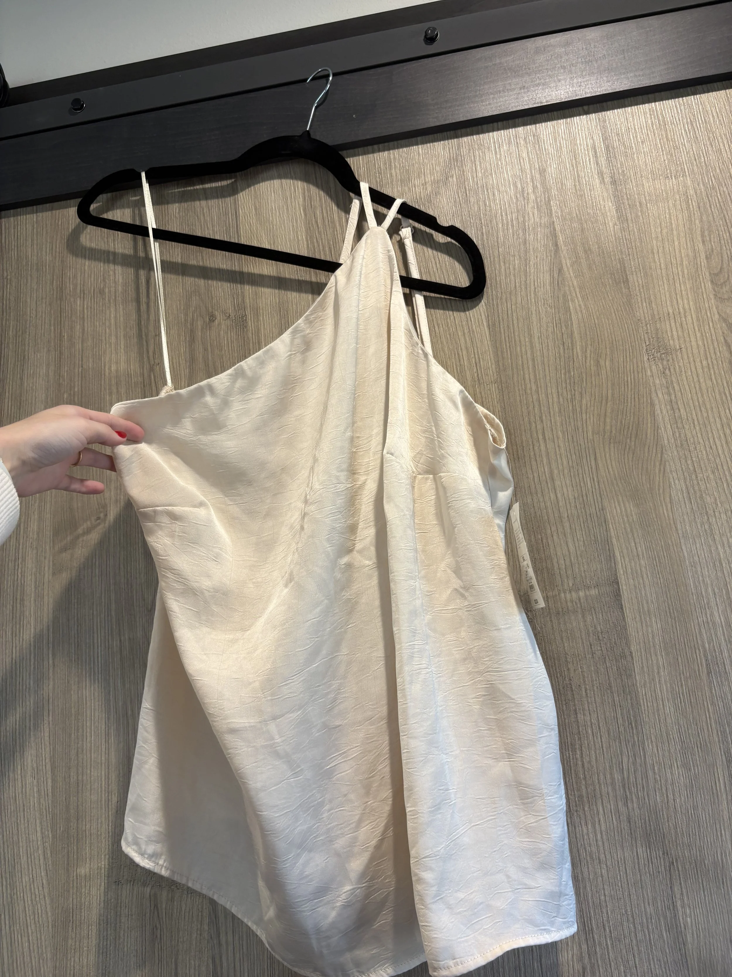 NWT Silk One Shoulder Top