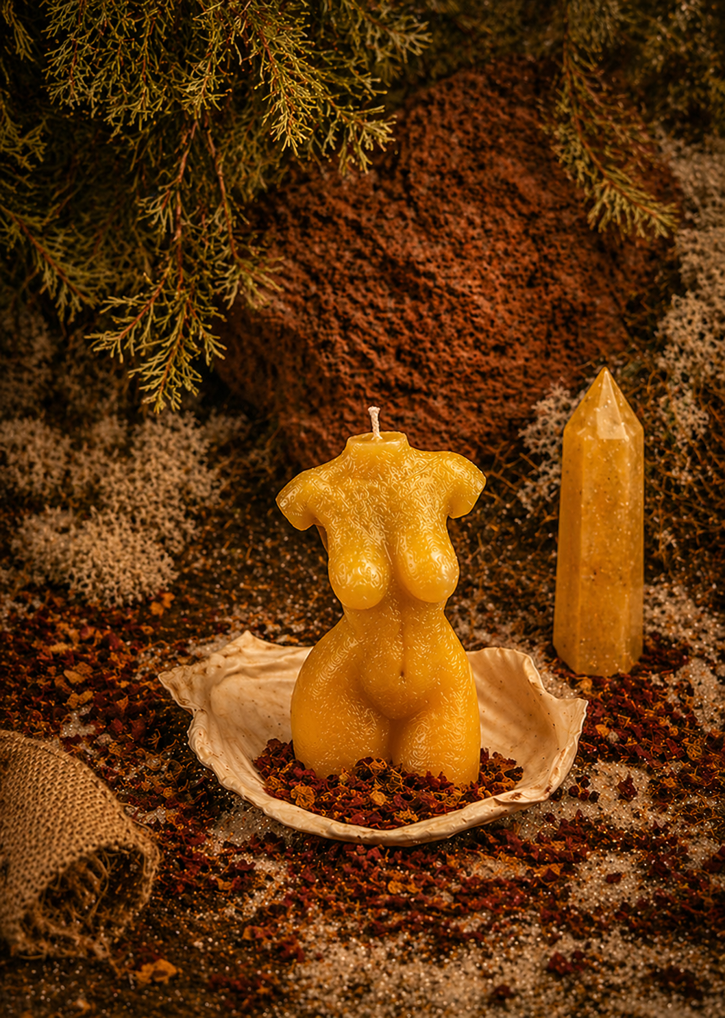 The Devine Feminine Candle Yellow.png