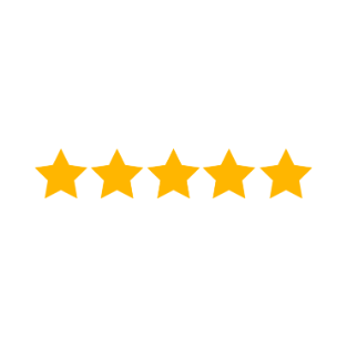 Five stars representing google review