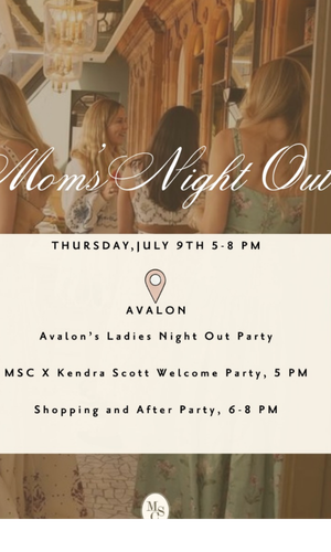 advertisement for Mom's night out in Avalon