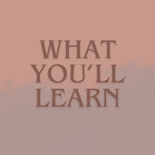 What You'll Learn text over a natural background of pink blending into purple and links to more info on alphareatta childbirth class workbook..