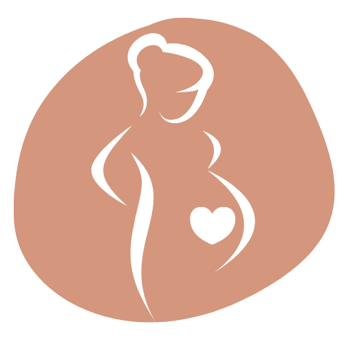 Outline of pregnant lady representing natural childbirth class preparation.
