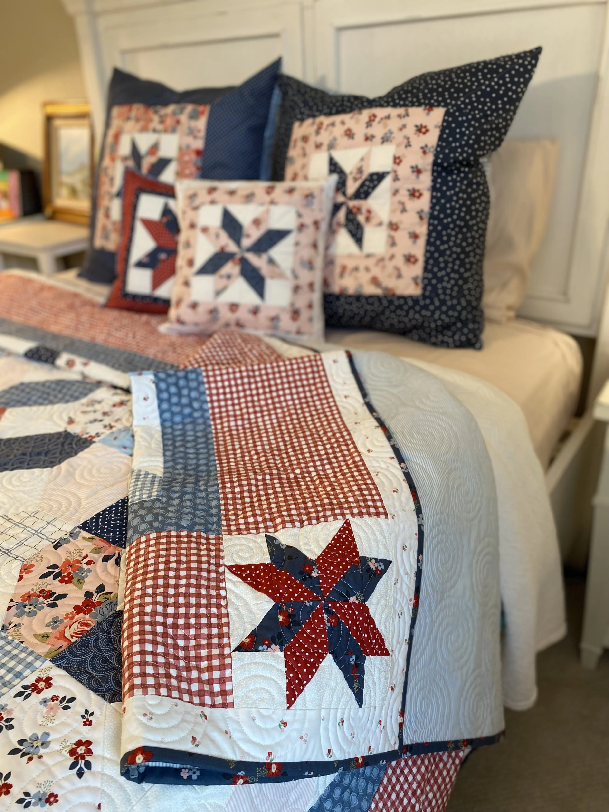 8 pointed star custom quilt
