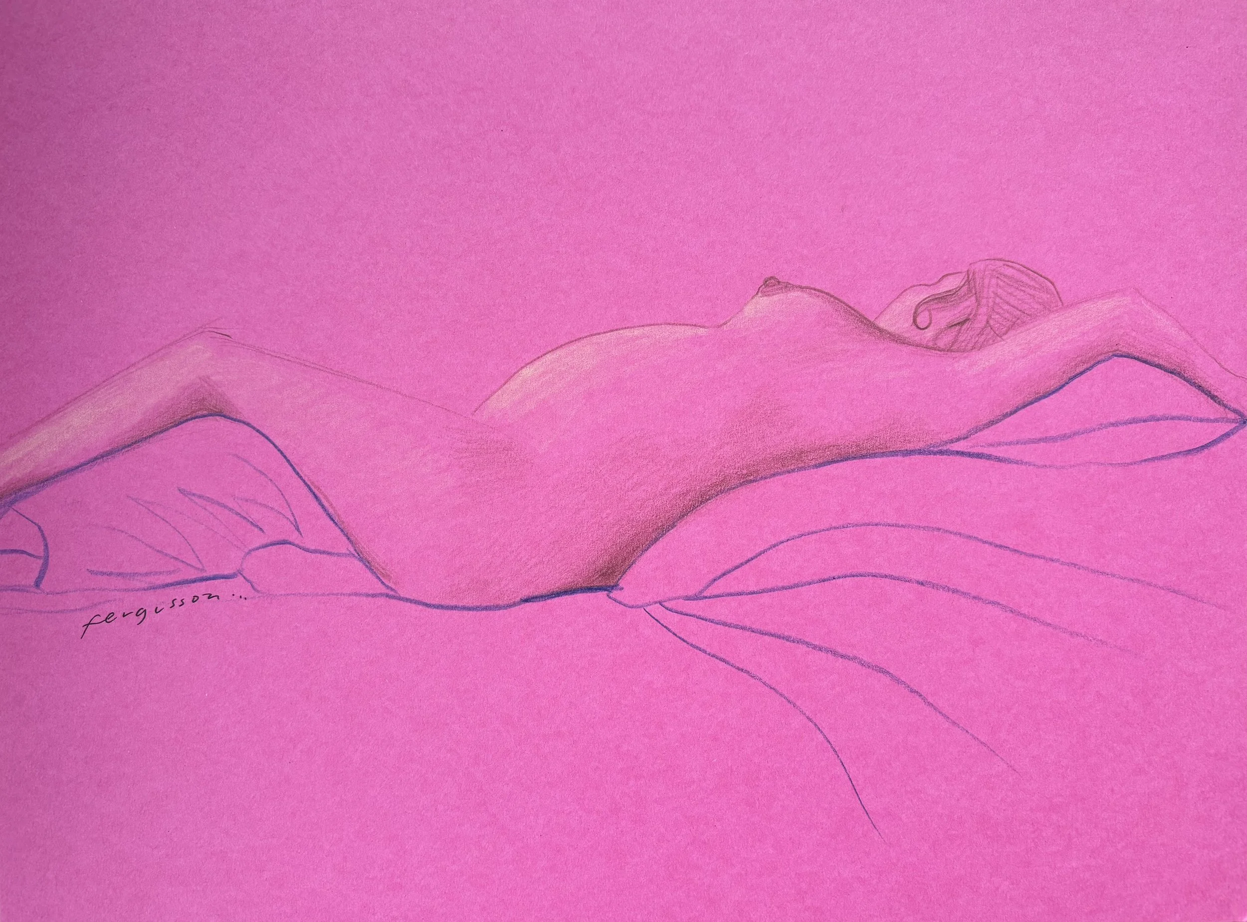 Expectant Model on Pink